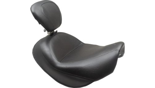 Mustang - Mustang Wide Touring Solo Seat with Driver Backrest - Black - 89206