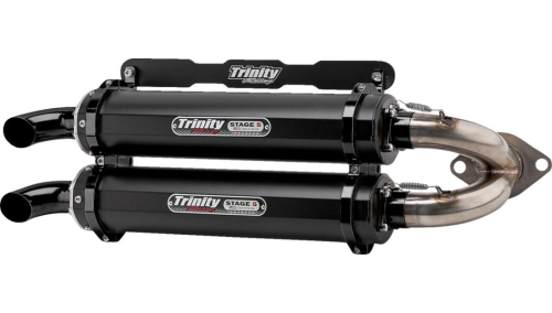 Trinity Racing - Trinity Racing Stage 5 Dual Slip-On - Black Muffler - TR-4165S-C2