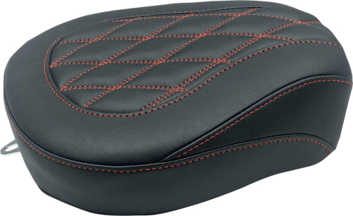 Mustang - Mustang Wide Tripper Passenger Seat - Doble Diamond - Black/Red - 76648AB