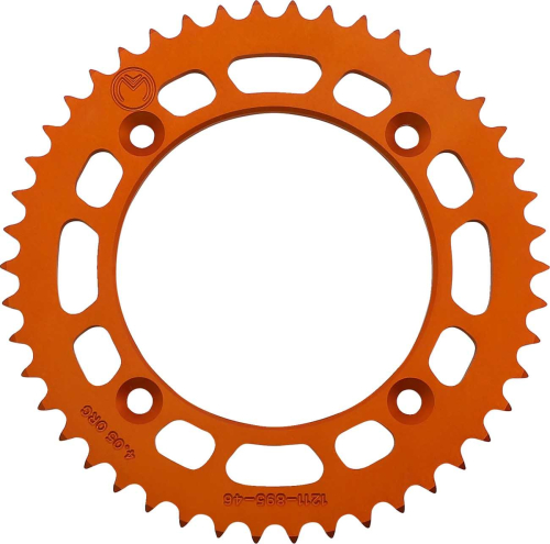 Moose Racing - Moose Racing Aluminum Rear Sprocket - 46T - Orange - 1211-1897