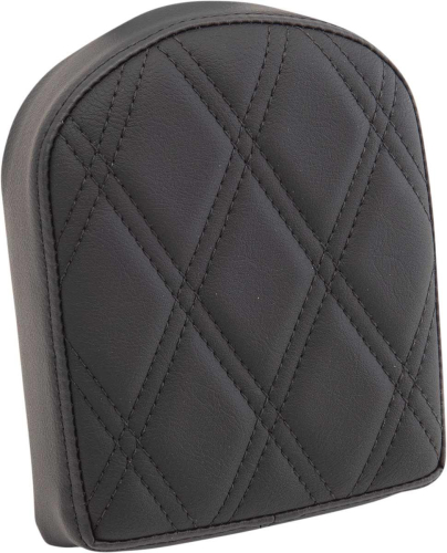 Drag Specialties - Drag Specialties Backrest Pads For Square And Round Sissy Bars - Double Diamond - Black Stitch - 0822-0443