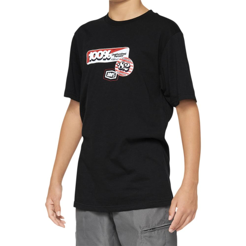 100% - 100% Stamps Youth T-Shirt - 34021-001-06 - Black - Large