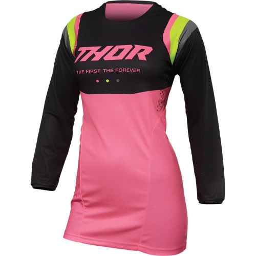 Thor - Thor Pulse Rev Womens Jersey - 2911-0240 - Charcoal/Pink - Large