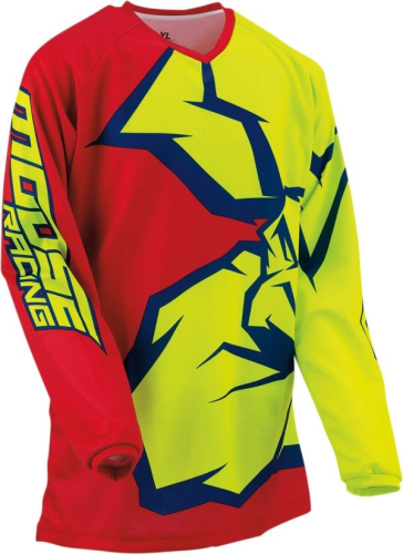 Moose Racing - Moose Racing Qualifier Youth Jersey - 2912-1975 - Red/Yellow/Blue - Large