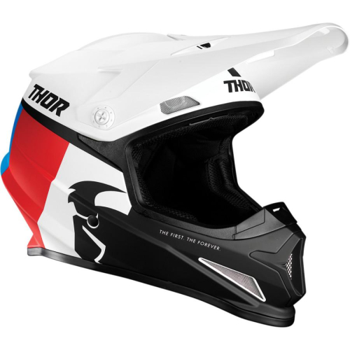 Thor - Thor Sector Racer Helmet - 0110-6764 - White/Blue/Red - 4XL