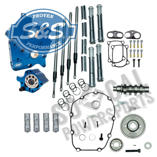 S&S Cycle - S&S Cycle Gear Drive Camchest Kit for M-Eight - Chrome Pushrod Tubes with 475 Cam - 310-1002A