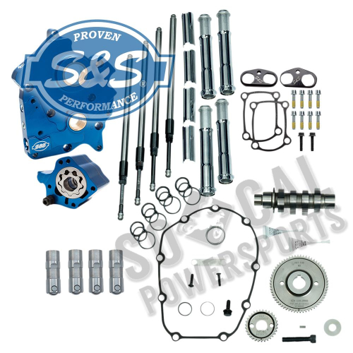 S&S Cycle - S&S Cycle Gear Drive Camchest Kit for M-Eight - Chrome Pushrod Tubes with 475 Cam - 310-1006A