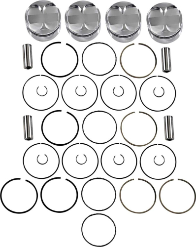 J.E. Pistons - J.E. Pistons Piston Kit - .5mm Oversizes to 86.5mm, 10.5:1 Compression - 308635