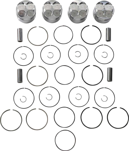 J.E. Pistons - J.E. Pistons Piston Kit - .5mm Oversizes to 86.5mm, 11.0:1 Compression - 308636