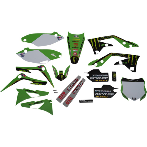 DCOR - DCOR 2020 Monster Energy Kawasaki Complete Graphics Kit - White - 20-20-700