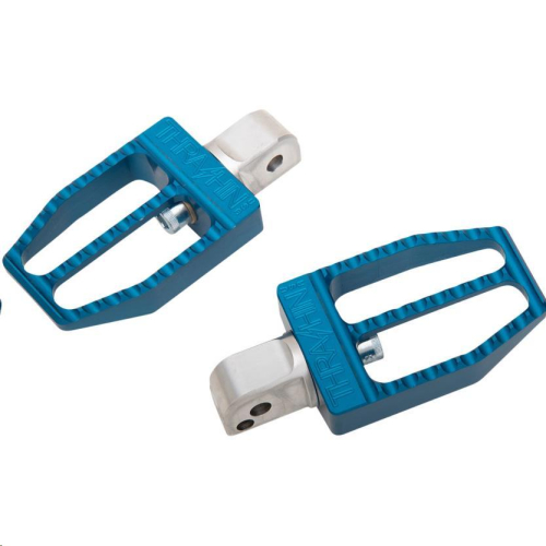 Thrashin Supply Company - Thrashin Supply Company Militant Passenger Footpegs - Blue Anodized - TSC-2019-4-SR