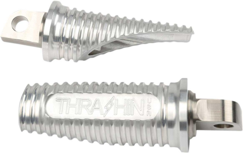 Thrashin Supply Company - Thrashin Supply Company Canyon Male-Mount Footpegs - Raw Aluminum - TSC-2018-0-D