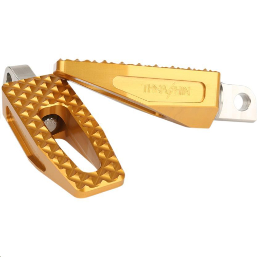 Thrashin Supply Company - Thrashin Supply Company P-54 Slim Male-Mount Footpegs - Gold - TSC-2021-5-D