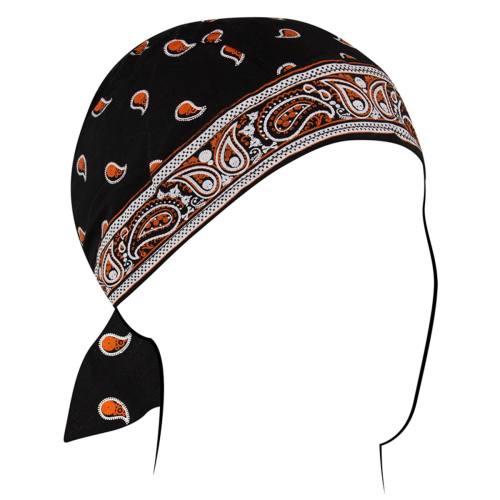 Zan Headgear - Zan Headgear Flydanna Headwrap - Z197 - Black & Orange - OSFM