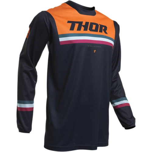 Thor - Thor Pulse Air Pinner Youth Jersey - 2912-1779 - Midnight/Orange - X-Small