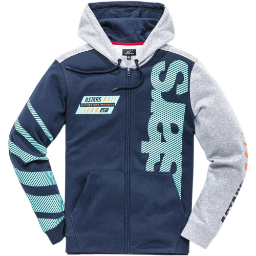 Alpinestars - Alpinestars Fans Zip Hoodie - 113953200-7026M - Navy/Gray - Medium