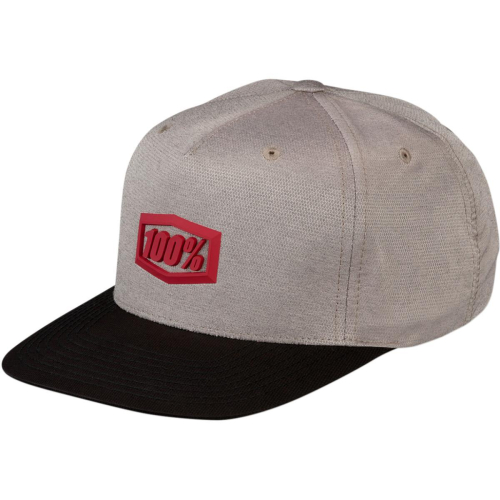 100% - 100% Enterprise Snapback Hat - 20064-021-01 - Gray/Red - OSFM