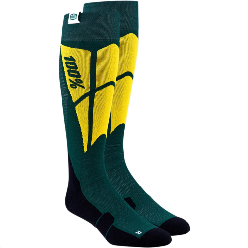 100% - 100% Hi Side Riding Socks - 24008-005-17 - Green - Sm-Md