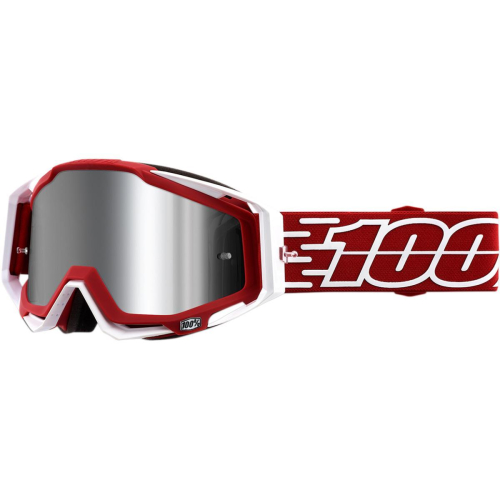 100% - 100% Racecraft Plus Gustavia Goggles - 50120-341-02 - Gustavia/Red/White / Silver Flash Lens - OSFM