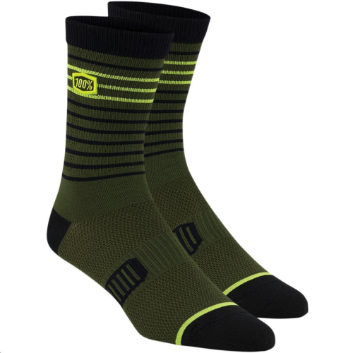 100% - 100% Advocate Performance Socks - 24017-190-18 - Green - Lg-XL