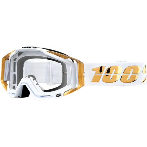 100% - 100% Racecraft LTD Goggles - 50100-313-02 - LTD/White/Gold / Clear Lens - OSFM