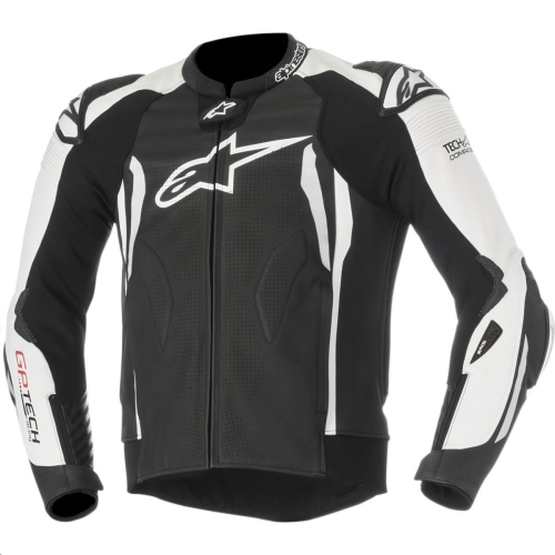 Alpinestars - Alpinestars GP Tech V2 Leather Jacket - 3108517-12-48 - Black/White - 38