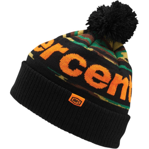 100% - 100% Cuffed with Pom-Pom Beanie - 20122-064-01 - Camo - OSFM