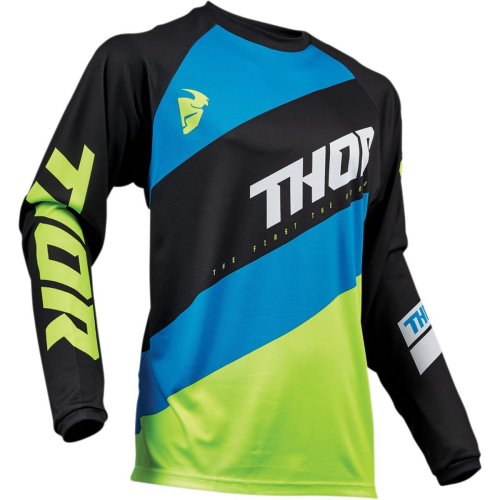 Thor - Thor Sector Shear Youth Jersey - 2912-1681 - Black/Acid - Medium