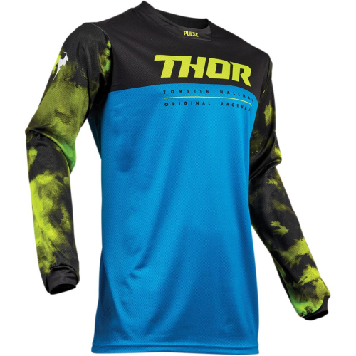 Thor - Thor Pulse Air Acid Youth Jersey - 2912-1637 - Electric Blue/Black - Large