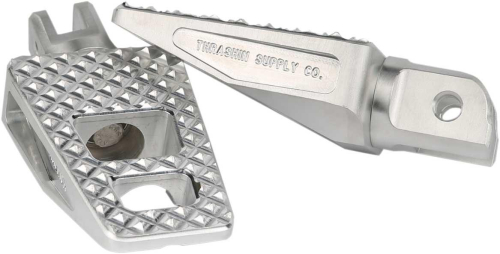 Thrashin Supply Company - Thrashin Supply Company P-54 Extra Grip Driver Footpegs - Raw Aluminum - TSC-2026-0