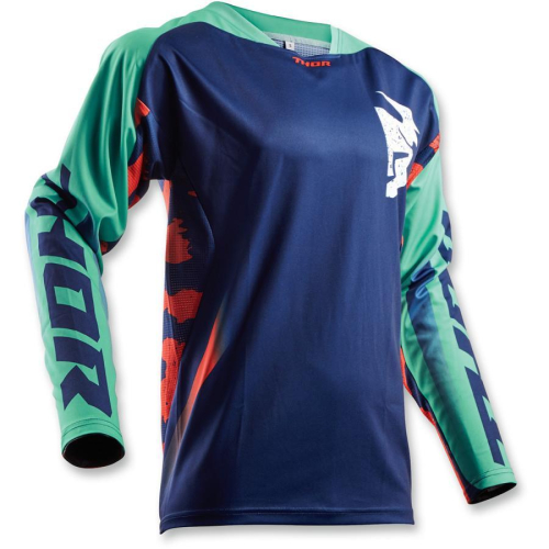 Thor - Thor Fuse Rampant Jersey - XF-2-2910-4317 - Navy/Teal/Orange - 2XL