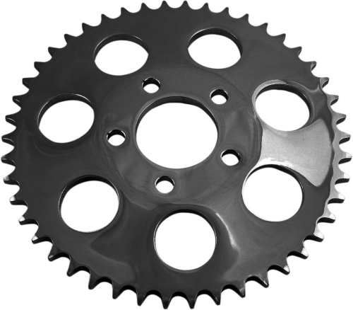 Drag Specialties - Drag Specialties 530 Chain Conversion Rear Sprocket - .23in. Dished - 46T - Gloss Black - 1210-1847