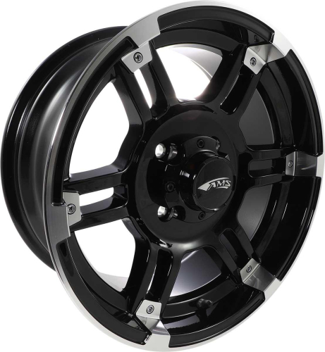 AMS - AMS Roll N 104 Wheel - 15x7 - 5+2 Offset - 4/110 - Machined Black - 5702-031AB