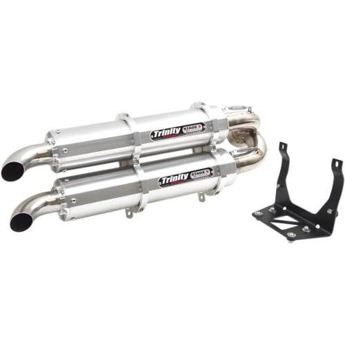 Trinity Racing - Trinity Racing Stage 5 Dual Slip-Ons - Brushed Muffler - TR-4160S