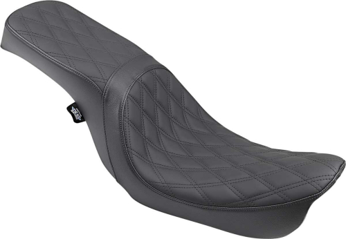 Drag Specialties - Drag Specialties Predator 2-Up Double Diamond Stitched Seat - Black - 0803-0541