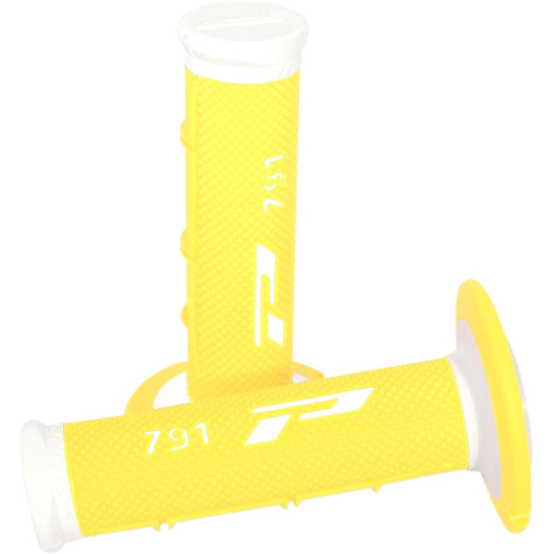 Pro Grip - Pro Grip 791 Triple-Density MX Grips - White/Fluorescent Yellow - 791WHFLYL