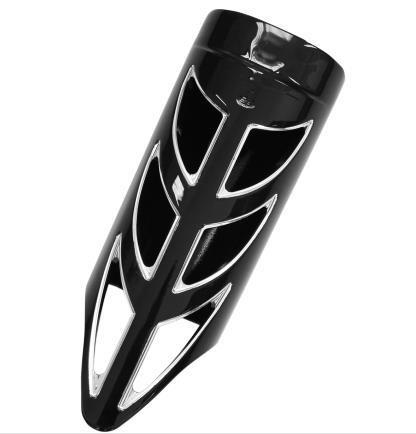 Carl Brouhard Designs - Carl Brouhard Designs Elite Series Fork Slider Cover - Black with Remachined Accents - FSC-002-B