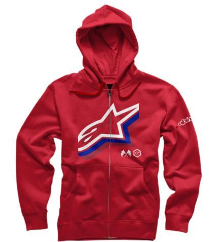 Alpinestars - Alpinestars Halogen Zip Hoody - 10365301230L - Scarlet - Large