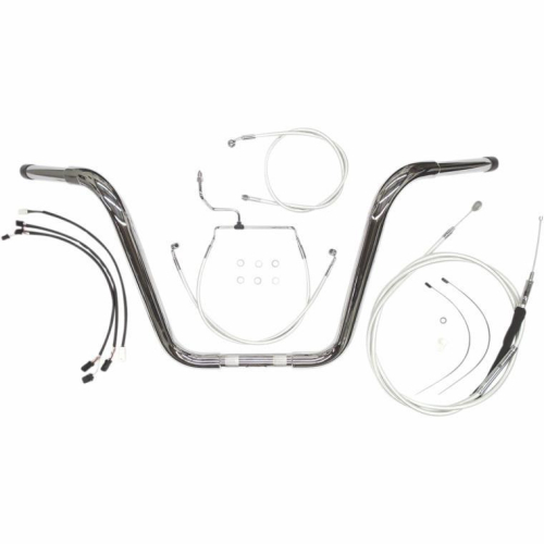 Magnum - Magnum Caliber Ape Hanger Handlebar Installation Kit - 12in. - Chrome - 38826112