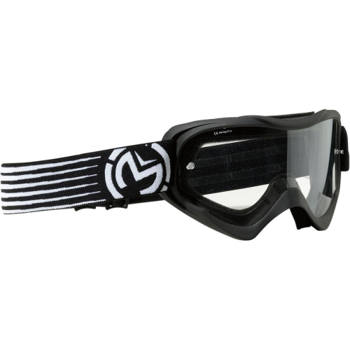 Moose Racing - Moose Racing Qualifier Slash Goggles - 2601-2118 - Black/White / Clear Lens - OSFM