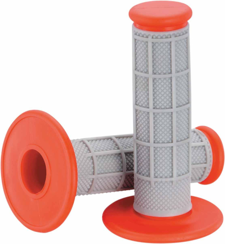 Moose Racing - Moose Racing Qualifier Half Waffle Grips - Gray/Red - 0630-1834