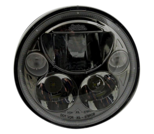 Custom Dynamics - Custom Dynamics 5.75in. TruBeam LED Headlamps and Passing Lamps - Round - Black - CDTB-575-B