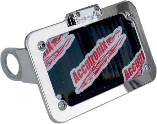 Accutronix - Accutronix Side Mount License Plate Assembly - Chrome - LPF075HVC