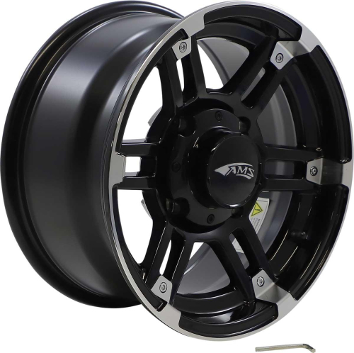 AMS - AMS Roll N 104 Wheel - 14x7 - 5+2 Offset - 4/137 - Machined Black - 4733-031AB