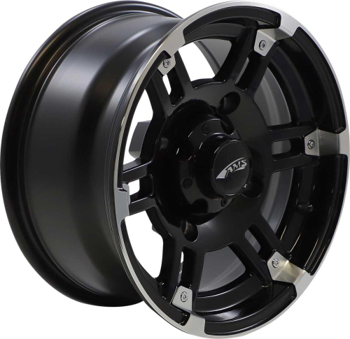 AMS - AMS Roll N 104 Wheel - 14x7 - 4+3 Offset - 4/156 - Machined Black - 4734-031AB