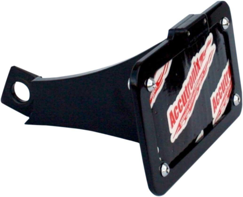 Accutronix - Accutronix Side Mount License Plate - Black - LPF092HV-B