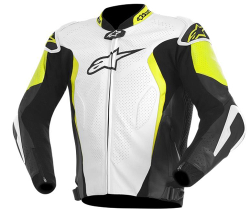 Alpinestars - Alpinestars GP Tech Leather Jacket - 3108514-215-54 - White/Black/Yellow - 44