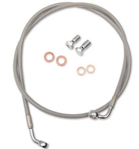 LA Choppers - LA Choppers Stainless Steel Brake Line Kit - 15in.-17in. Ape Hangers - LA-8310B16