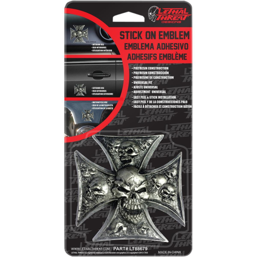 Lethal Threat - Lethal Threat Iron Cross Skull Emblem - LT88679