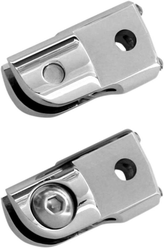 Accutronix - Accutronix Rear Folding Footpeg Adapters - Chrome - FRMT401-C